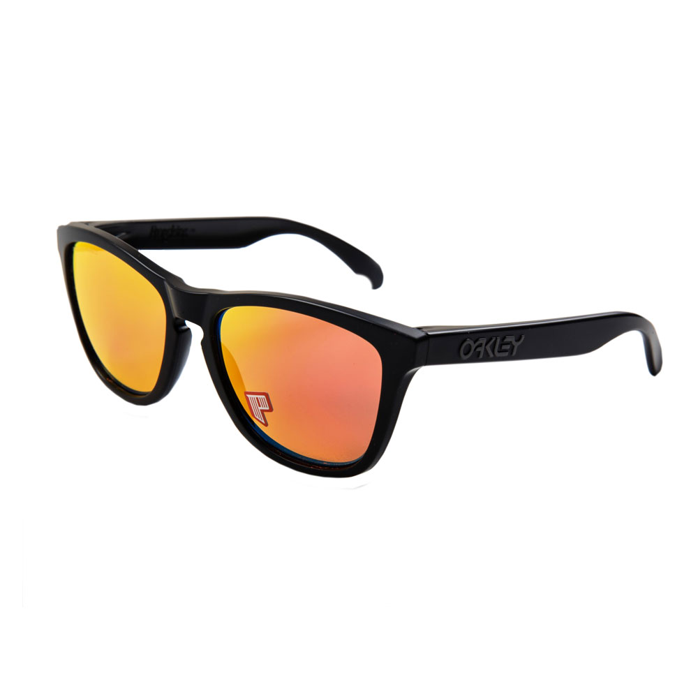 Oakley Frogskins Matt Black Sunglasses With Ruby Iridium Lens