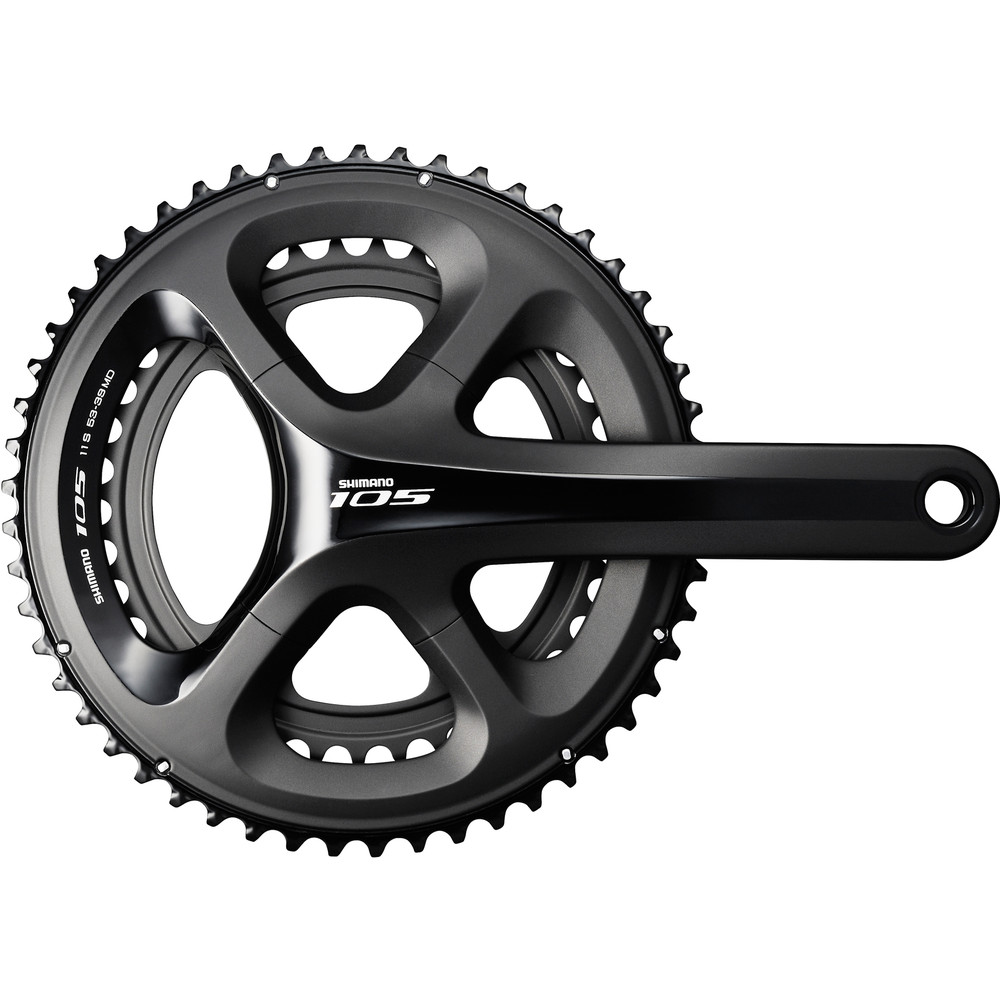 SHIMANO 105 FC-5800 165mm 42t シングル Shimano 105 5800 HollowTech II 11-Speed Chainset - Black
