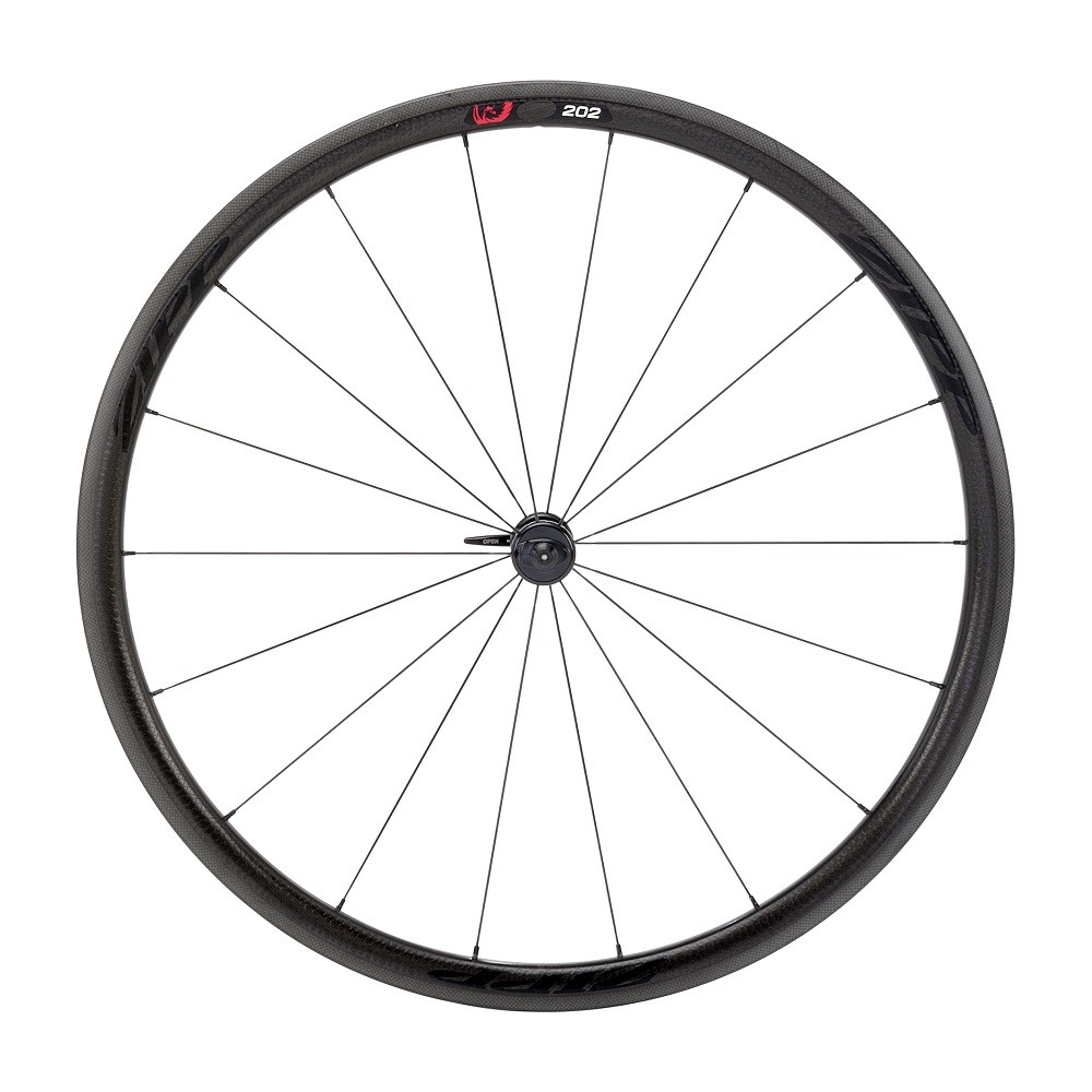 Zipp 202 Firecrest Carbon Clincher Black Decal Front Wheel 2015
