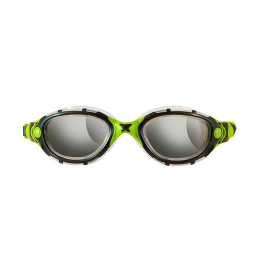 Zoggs Predator Flex Reactor Titanium Goggles Black/Green 2015