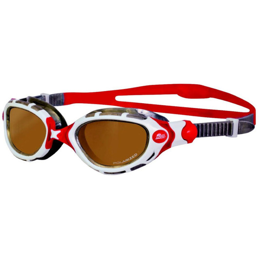 Zoggs Predator Flex Polarized Ultra Goggles Small White/Silver/Red