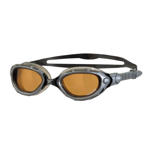 Zoggs Predator Flex Polarised Ultra Goggles Silver/Black