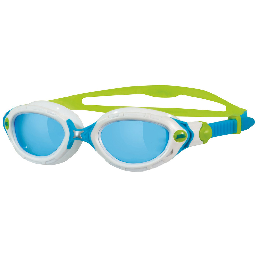 Zoggs Predator Flex Womens Goggles Blue Lens White/Blue/Lime Sigma Sports