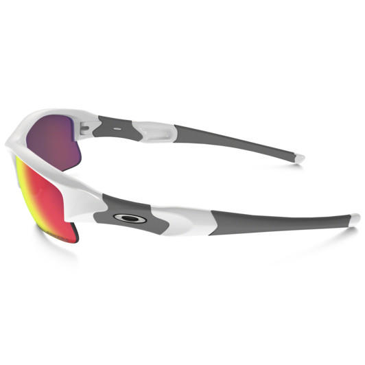 oakley flak jacket xlj glasses polished white frame prizm lens