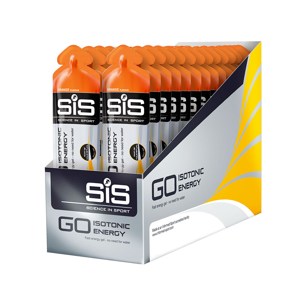 Science In Sport GO Isotonic Gel Box Of 30 X 60ml Orange Flavour
