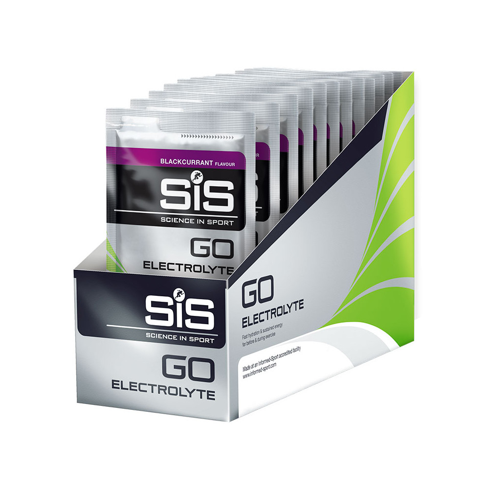 Science In Sport GO Electrolyte Sachet Box Of 18 X 40g Blackcurrant