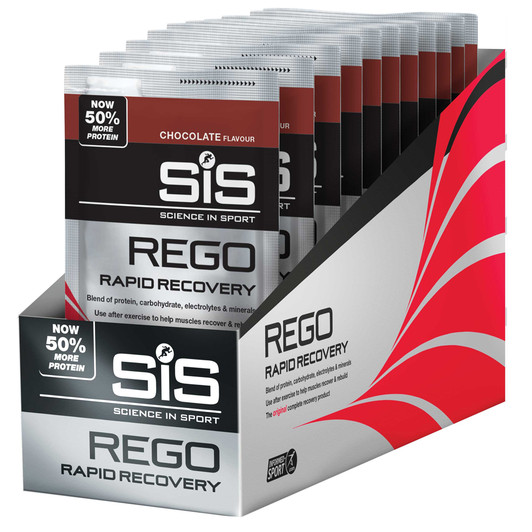 Science In Sport REGO Rapid Recovery Sachet Box Of 18x50g Chocolate