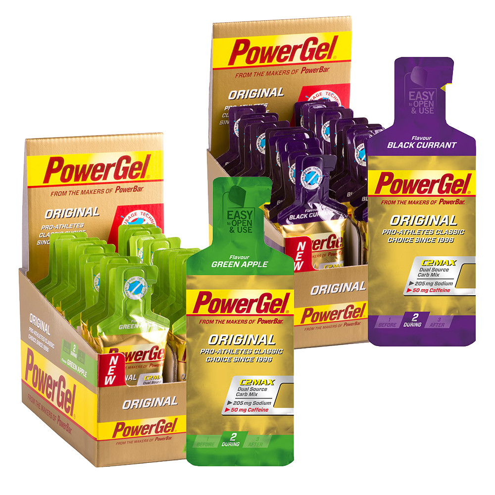 PowerBar PowerGel Original Caffeine Energy Gel Box Of 24 X 41g