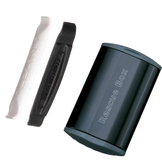 Lezyne Matrix Tyre Levers With Rescue Puncture Box Patch Kit