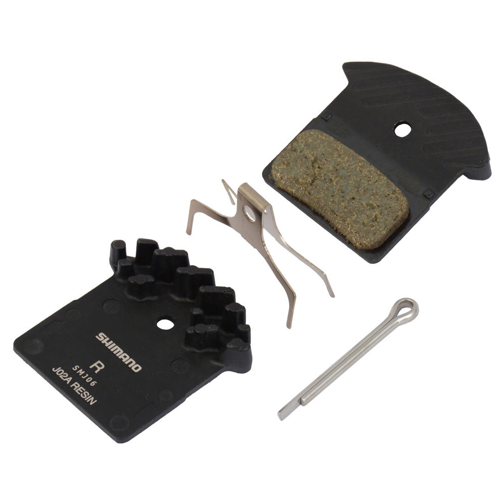 Shimano J02A Resin Disc Brake Pad And Spring, With Fin