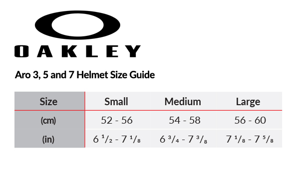 Oakley Ski Helmet Size Chart